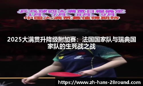2025大满贯升降级附加赛：法国国家队与瑞典国家队的生死战之战